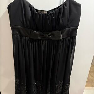 Jessica Black Evening Dress with Bow Detail